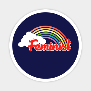 Feminist rainbow Magnet
